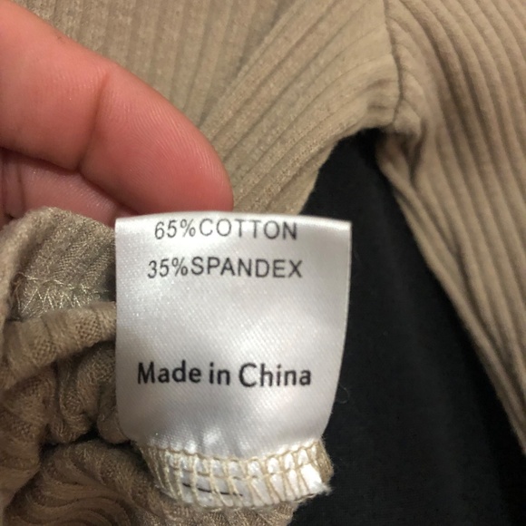 princess polly tan cropped button up long sleeve sweater - Picture 3 of 3